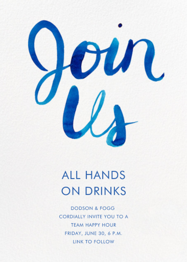 Join Us (Watercolor Script) by Linda and Harriett