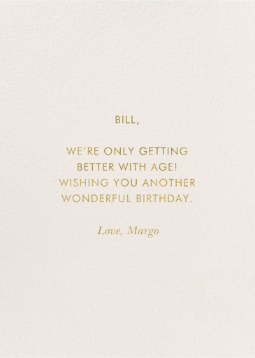 Better With Age - Birthday Card by Rifle Paper Co. - Back