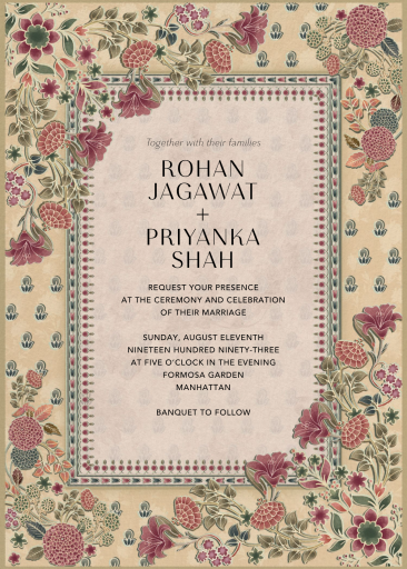 Overgrown Garden - Invitation by Anita Dongre