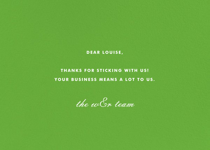 Thanks a Million - Business Greeting Card by kate spade new york - Back