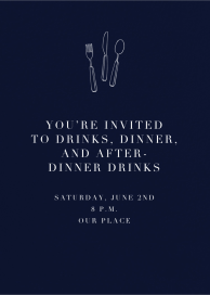 Navy - Dinner Party Invitation by Paperless Post
