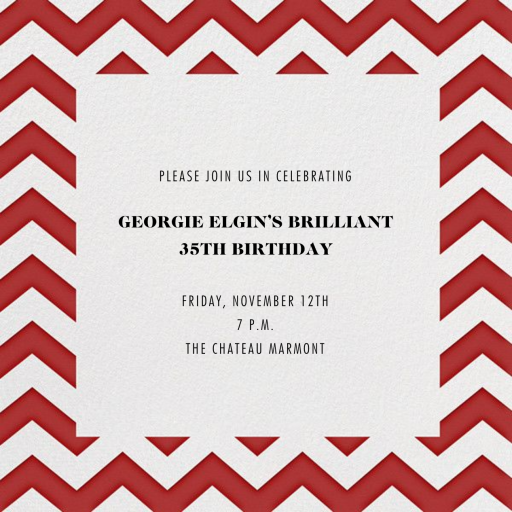Chevrons - Square - Birthday Invitation by Paperless Post