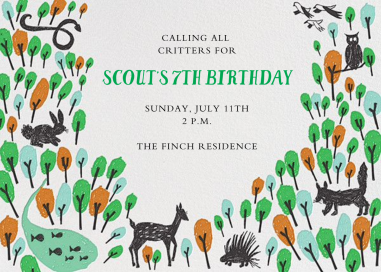 Forest Birthday by Mr. Boddington's Studio