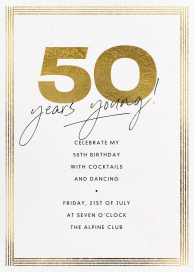 50 Years Young (Gold)  by Paperless Post