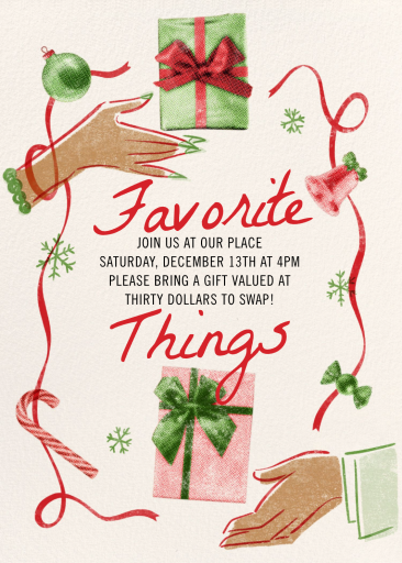 Holiday Gift Swap Invitation
