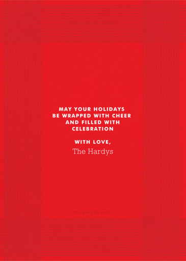 Wrapped in Plaid - Photo - Greeting Card by Paperless Post - Back