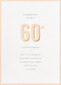 Pop of Gold - 60th Birthday Invitation by Sugar Paper