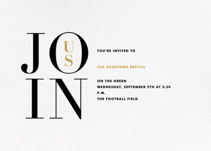 Almaviva - Recital Invitation by Paperless Post