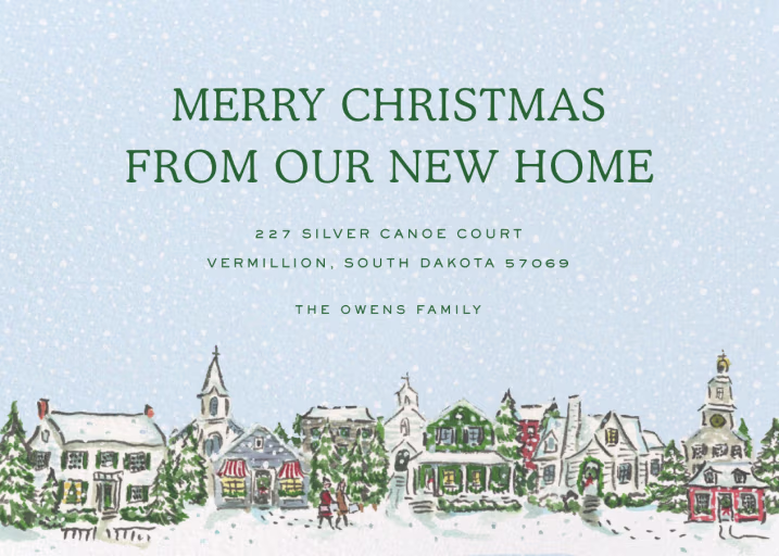 Snowy Village (Paige Spearin) - Christmas Card by Dogwood Hill
