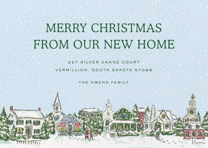 Snowy Village (Paige Spearin) - Greeting Card by Dogwood Hill