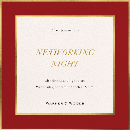 Golden Edge - Networking Event Invitation by Paperless Post