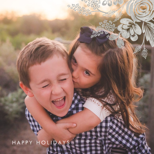 Heather and Lace Photo (Square) - Holiday Card by Rifle Paper Co.