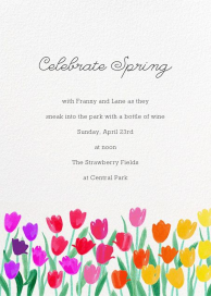 Rainbow Tulips - Garden Party Invitation by Paper Source