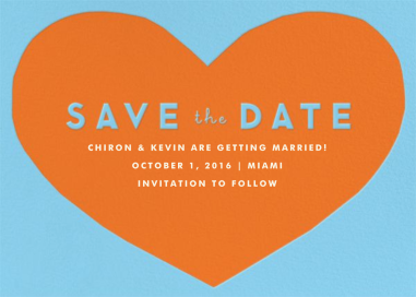 Heart Save The Date Indigo by The Indigo Bunting
