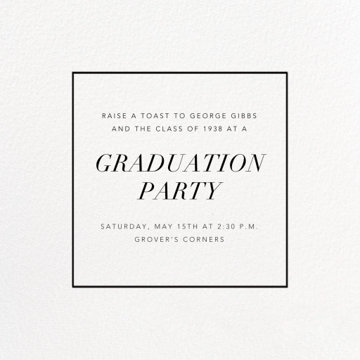 Konfetti Photo - Graduation Party Invitation by Kelly Wearstler - Back