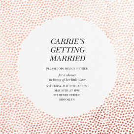 Metallic Confetti - Bridal Shower Invitation by Kelly Wearstler