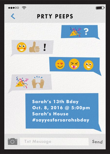 Partymojis - Birthday Invitation by Cheree Berry Paper & Design