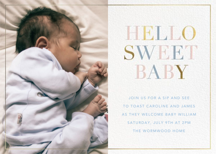 Capitalized - Sip and See Invitation by Sugar Paper