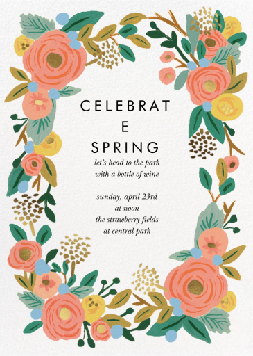 Garland Shower - Garden Party Invitation by Rifle Paper Co.