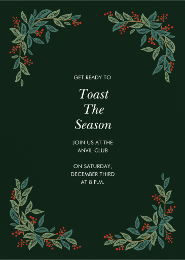 Evergreen Willowberry - Corporate Holiday Party Invitation by Rifle Paper Co.