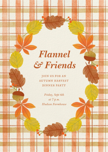 Fall Flannel - Fall Party Invitation by Paperless Post
