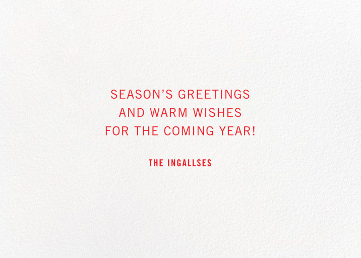 Signature Holidays - Holiday Card by Paperless Post - Back