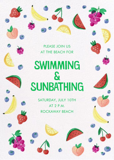 Fruit Fling - Beach Party Invitation by Paperless Post