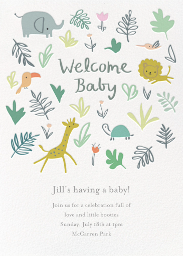 Jungle Love - Baby Shower Invitation by Little Cube