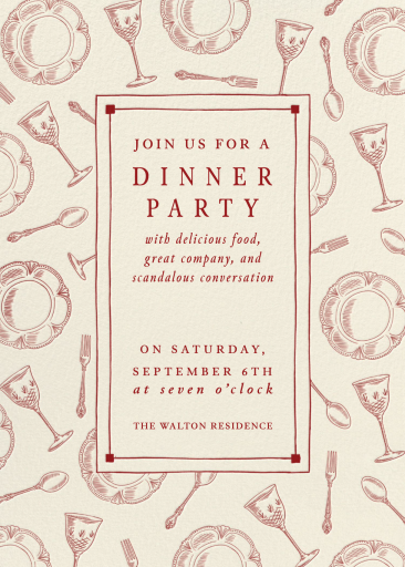 Dish It Out - Invitation by Martha Stewart