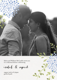 Dahlias Photo (Tall) - Rehearsal Dinner Invitation by Paperless Post