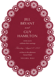 Recorte de encaje Chantilly de Paperless Post