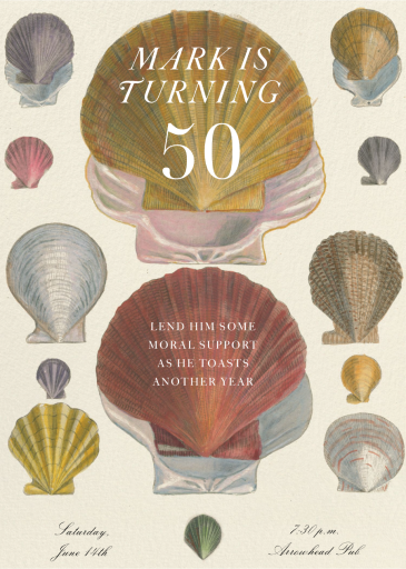 Anatomy of a Shell - Birthday Invitation by John Derian