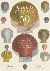 Anatomy of a Shell - Birthday Invitation by John Derian
