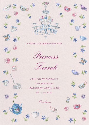 Chandelier and Glass Invitation