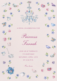Chandelier and Glass Invitation
