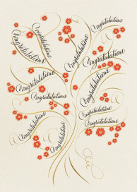 Congratulations Tree - Business Greeting Card by Bernard Maisner