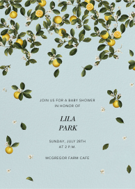 Citrus Primavera - Baby Shower Invitation by Oscar de la Renta
