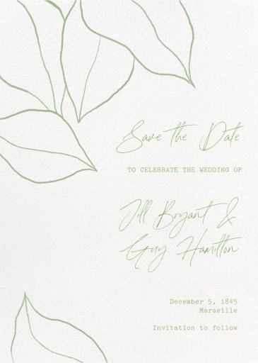 Magnolia Leaves - Save the Date by Paperless Post
