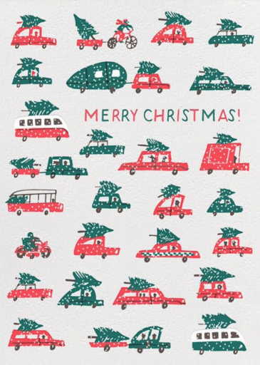 Christmas Tree Traffic - Christmas Card by Hello!Lucky