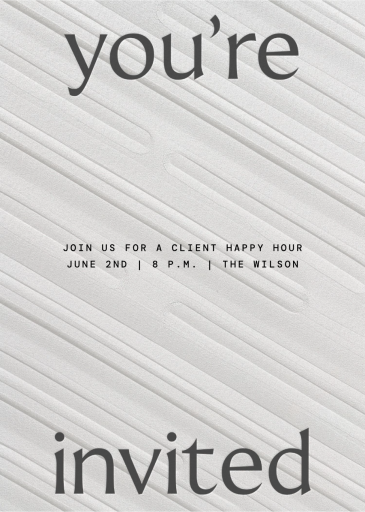 Gilded Lines - Happy Hour Invitation by Kelly Wearstler