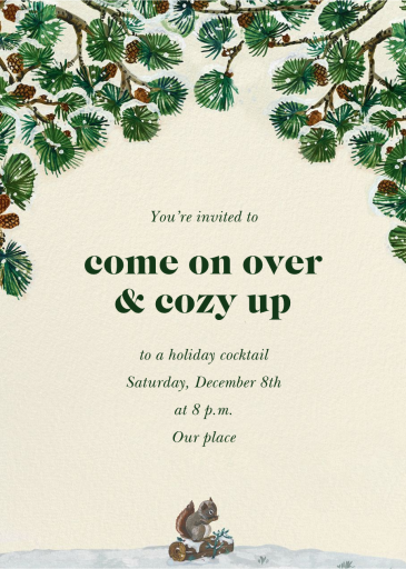 Pommes de Pin - Holiday Party Invitation by Nathalie Lété