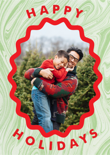 Marble Swirl Photo - Holiday Card by Paperless Post