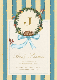 Fawn Wreath - Baby Shower Invitation by Sketch Design Studio