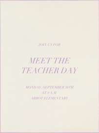 Edge Stain Cream - Meet the Teacher Invitation by Paperless Post