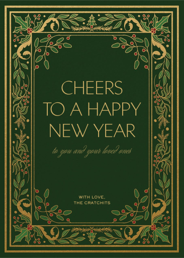 Christmas Holly Frame Card