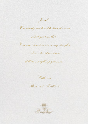 Deepest Sympathies - Get Well Soon Card by Bernard Maisner - Back