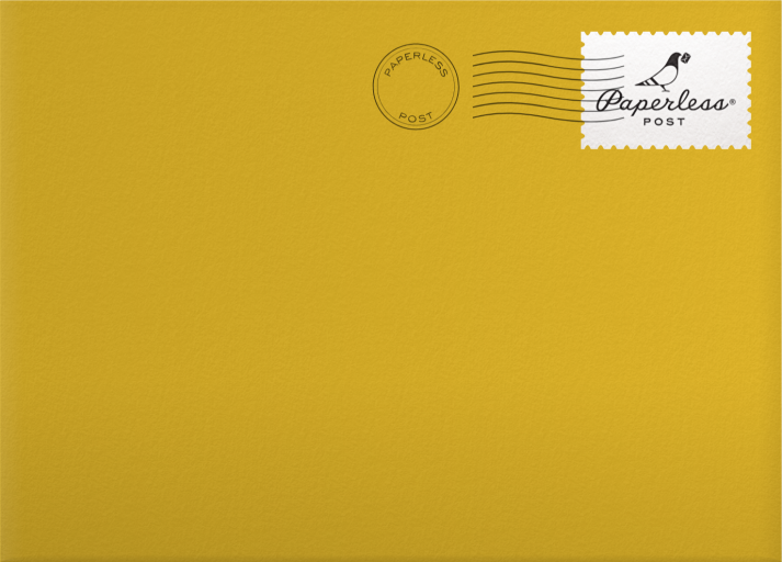 Colorful Retro New Year Card Envelope