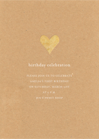 Foil Heart - Birthday Invitation by Sugar Paper