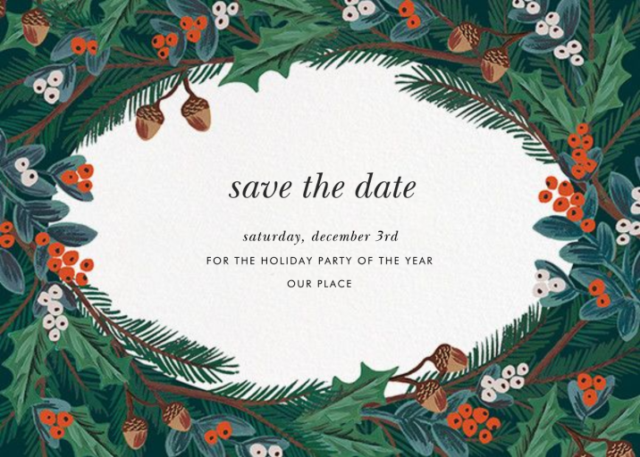 Winter Foliage - Holiday Save the Date by Rifle Paper Co.