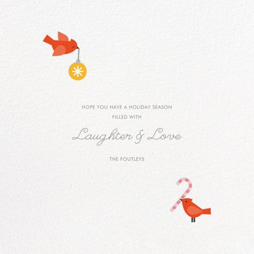 Santa Train - Holiday Card by Petit Collage - Back